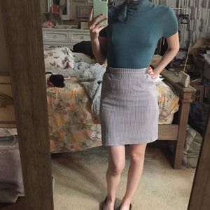 ADEC teal tie neck short sleeve sweater sz S